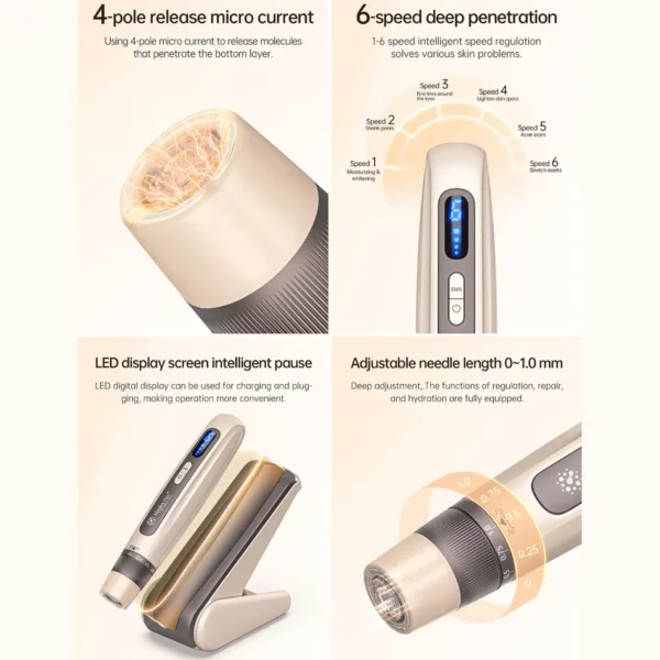 Hydra Pen H5 美顔器 ゴールド 交換用ノズル10個 Hydra Pen H5 Collagen Firming Microneedling Kit